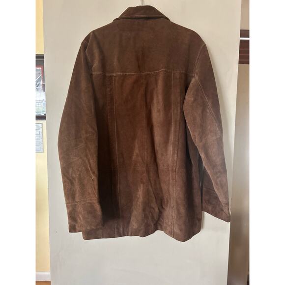 Wilsons Leather Vintage Y2K Brown Leather Suede M. Julian Jacket Size L Large - Picture 3 of 12